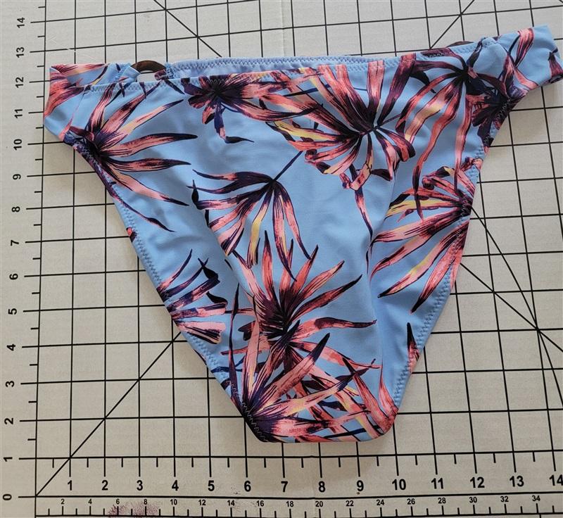 NWT Jessica Simpson L Palm Ring-Side Bikini Top & Bottoms Blue 118888