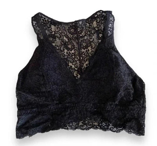 NWOTD Soma M Lace Racerback Wireless Bralette Bra Black 118907