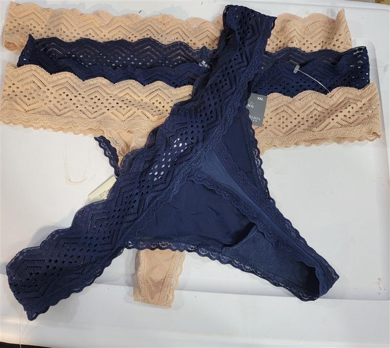 NWT 4 Parisian XXL Lace Waist Thong Panty WM1940 118908