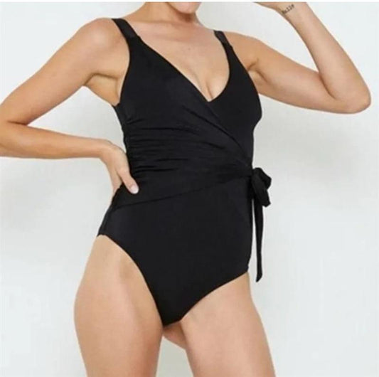 NWT HAH XS Hot as Hell Wrap It Up 1Pc Swimsuit Black 118936