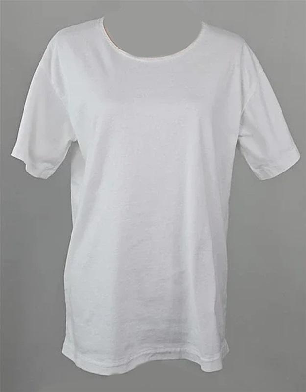 NWT Calme M Scoop Neck Tee Shirt White 118949