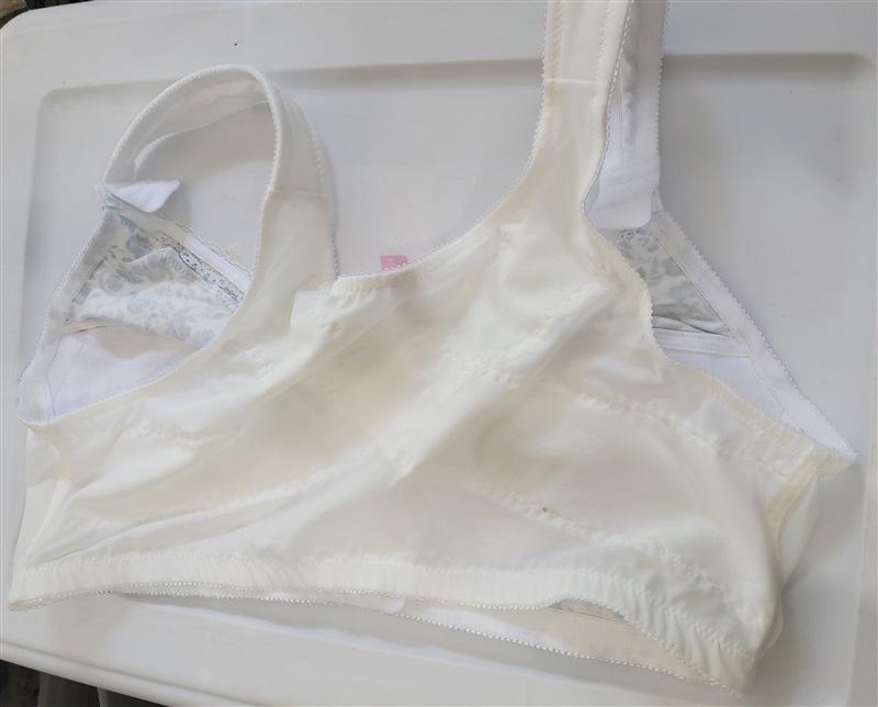 NWOT Comfort Choice 42C Posture Support Soft Cup Bra Blue White 118954