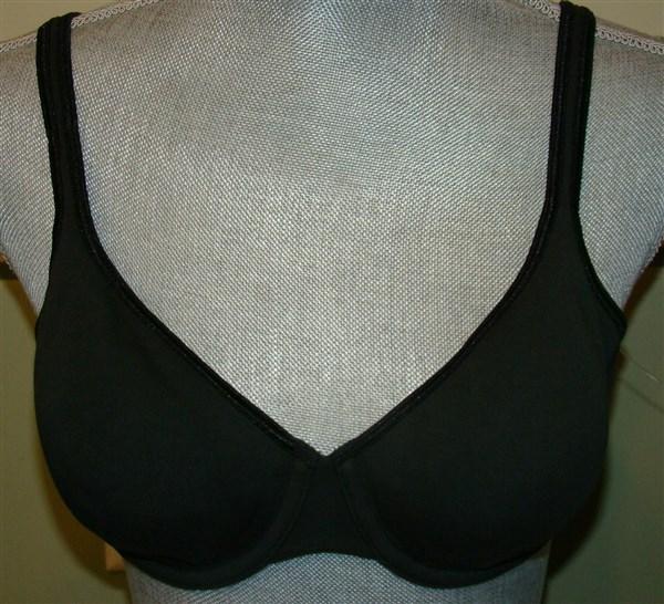 NWOT Cacique 46D Cotton Boost Plunge Black T-Shirt Bra 118969