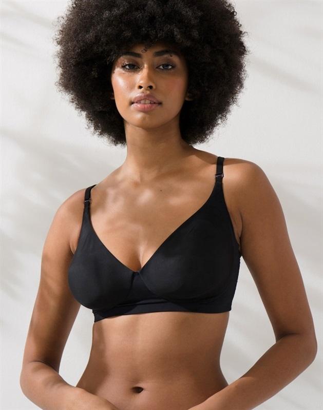 NWOT Soma S Embraceable Reversible Bralette Wirefree Black 118997