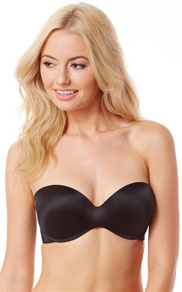 PO Maidenform 34D Smooth Luxe Strapless Extra Coverage Bra 9472 Black 119008
