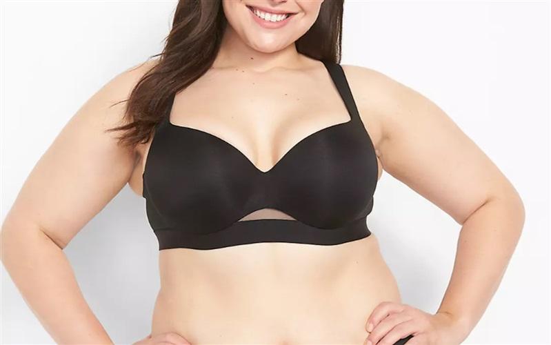NWPT Cacique 46DDD Lightly Lined Balconette Bra Black 119013