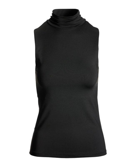 NWOT Boston Proper XS So Modern Sleeveless Mock Neck Top Black 119018