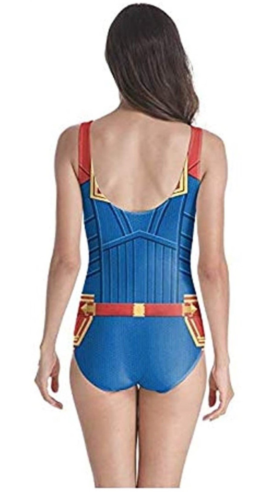 NWT Captain Marvel XL Superhero Carol Danvers 1PC Swimsuit 119021
