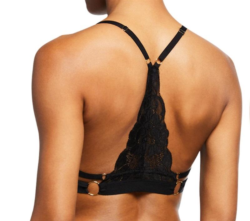 NWT HAH Intimates L SistHAH Bralittle Racerback Bralette Black 119024