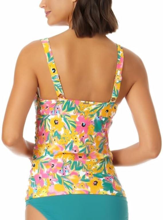 NWT Anne Cole 22W Sunshine Floral Underwire Twist Tankini Top 119042