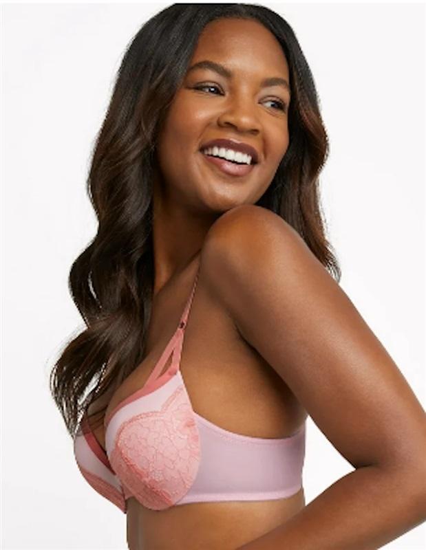 NWPT Maidenform 38C Love Lift Satin Push-Up Bra DM9900 Pink 119074