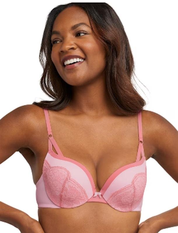 NWPT Maidenform 38C Love Lift Satin Push-Up Bra DM9900 Pink 119074
