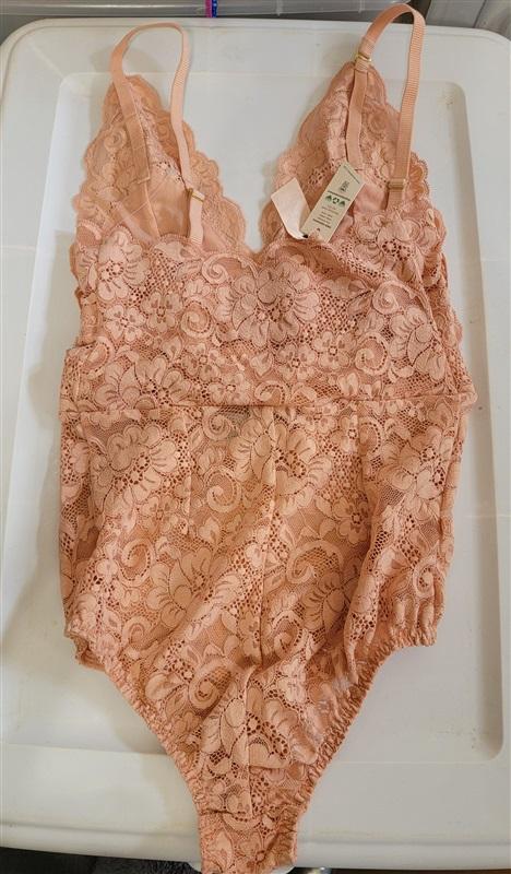 NWT Free People HAH Hot As Hell XS Bridal lace Bodysuit Rose 119087