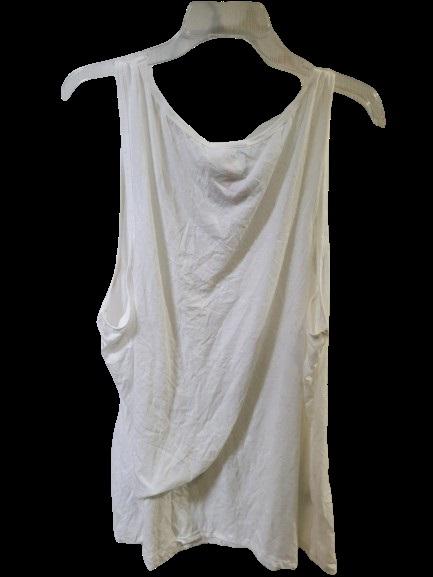 NWOT Johnny Was 3X Scoop Neck Tunic Tank White 119107