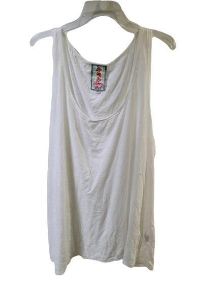 NWOT Johnny Was 3X Scoop Neck Tunic Tank White 119107