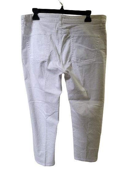 PO Eileen Fisher 14P White Stretch Jeans Pants 119113