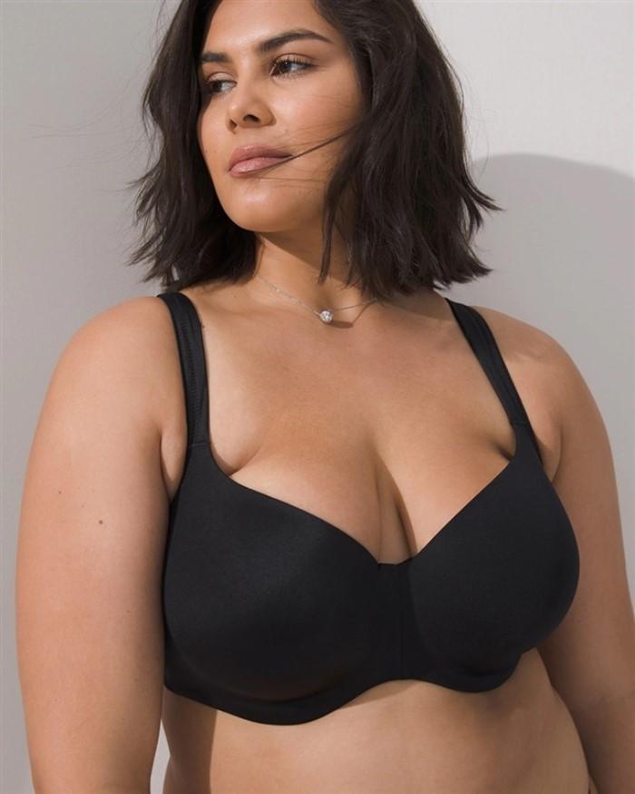 NWOT Soma 34DD Stunning Support Smooth Balconette Underwire Bra Black 119125