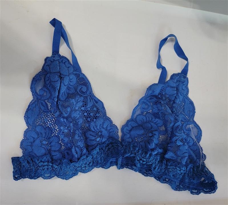 NWOT HAH Intimates L Chi Bralittle Blue Lace 119137