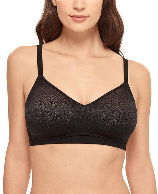 NWOTD Wacoal 34D Back Appeal Wire-Free Bra 852303 Black 119139