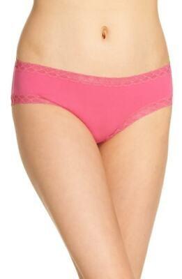 NWT Natori XXL Bliss Girl Brief Lace Trimmed Cotton Panty 156058 Pink 119169