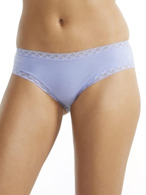 NWT Natori XL Bliss Girl Brief Lace Trimmed Cotton Panty 156058 Bluebell 119170