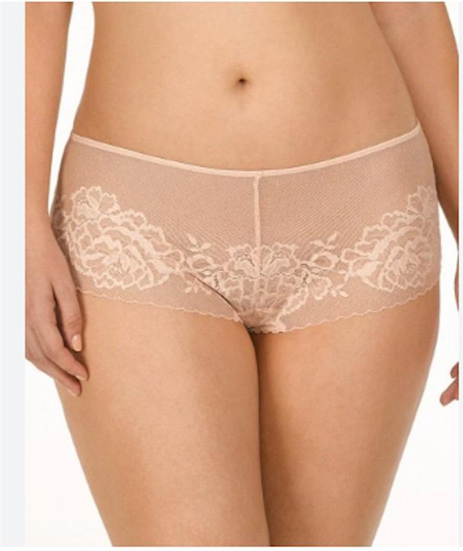 NWOT Natori M Flora Girl Brief Lace Panty Beige or Rose 119181