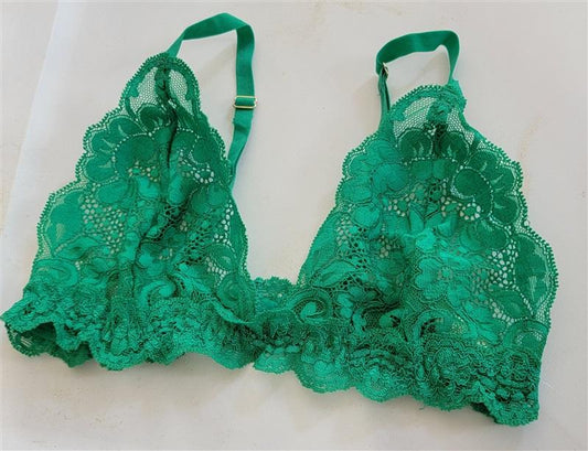 NWOT HAH Intimates S Chi Bralittle Green Lace 119218