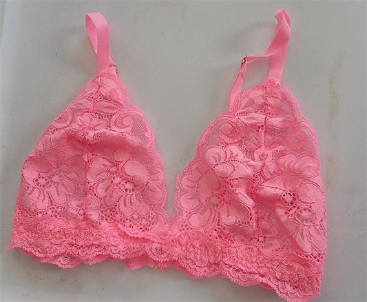 NWOT HAH Intimates XS Chi Bralittle Pink Lace 119219
