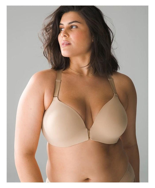 NWOT Soma 34DD Enbliss Front-Close Racerback Underwire Bra Beige 119254
