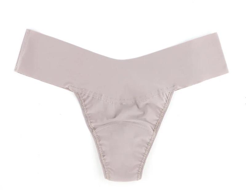 NWOT Hanky Panky L Breathe Natural Rise Thong Underwear Panty Taupe 119261