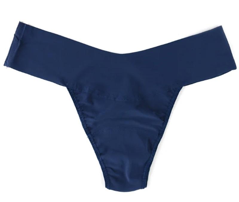 NWT Hanky Panky S Breathe Natural Rise Thong Underwear Panty DK Blue 119264