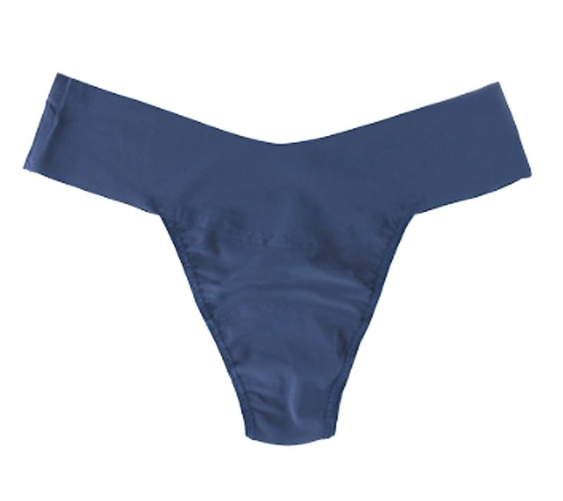 NWOT Hanky Panky S Breathe Natural Rise Thong Underwear Panty MD Blue 119265