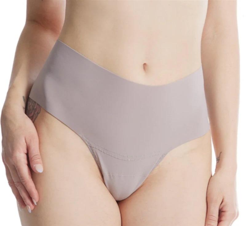 NWOT Hanky Panky M Breathe Hi Rise Thong Underwear Panty Taupe 119269