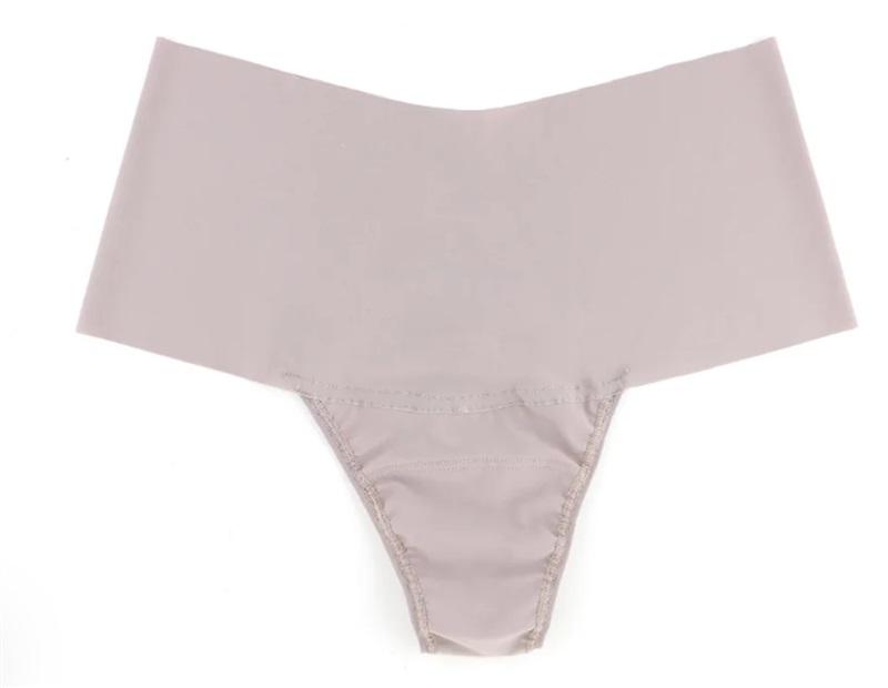 NWOT Hanky Panky M Breathe Hi Rise Thong Underwear Panty Taupe 119269