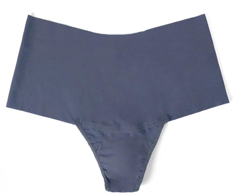 NWOT Hanky Panky L Breathe Hi Rise Thong Underwear Panty Gray 119271