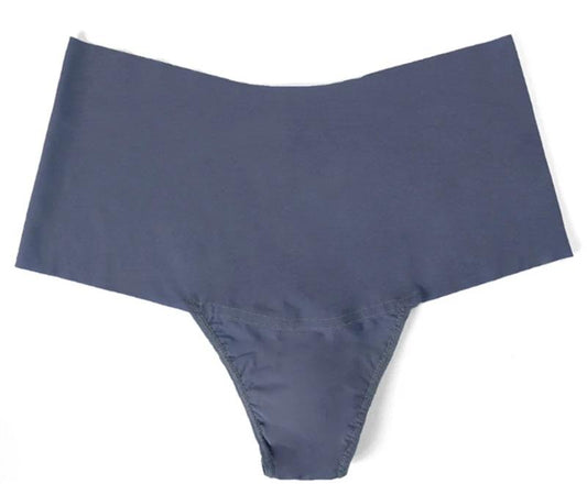 NWOT Hanky Panky L Breathe Hi Rise Thong Underwear Panty Gray 119271