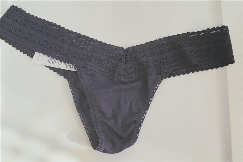 NWT Hanky Panky DreamEase 631004 Lace Low Rise Thong Underwear Purple 119278