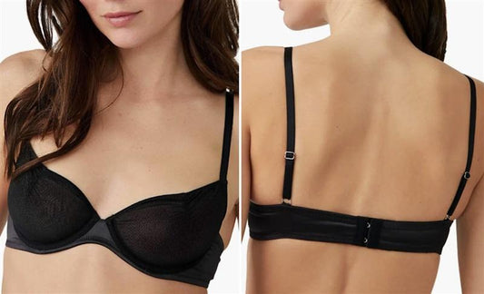 NWT Intimately Free People S Underwire Sheer Bra Black 119282