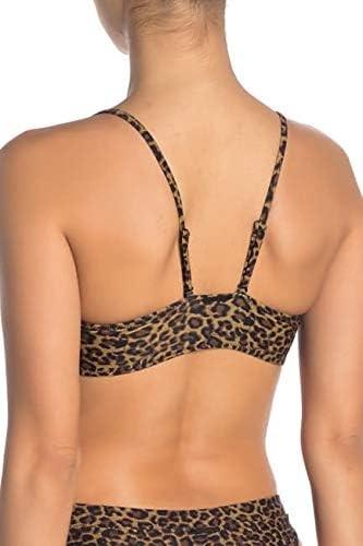 NWT Kendall + Kylie Leopard XL Animal Print Bandeau Bikini Swim Top #119284
