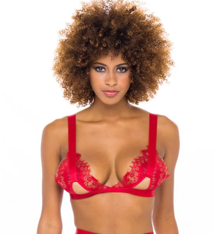 NWT Oh La La Cheri SM Janet Bra Red Eyelash Lace 119317