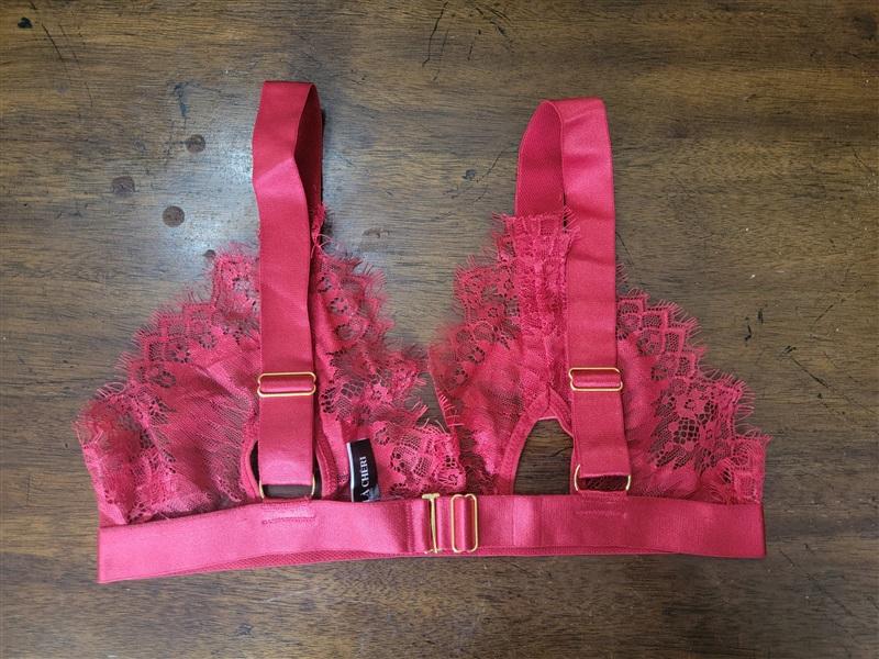 NWT Oh La La Cheri SM Janet Bra Red Eyelash Lace 119317