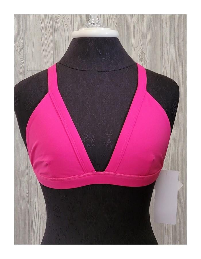NWT Kos USA M High Performance Racerback Yoga Dance Sports Bra 8363 Pink 119373