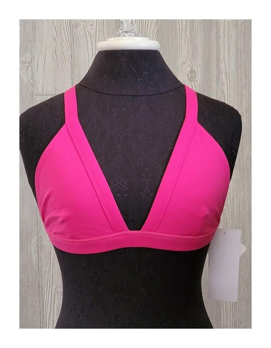 NWT Kos USA M High Performance Racerback Yoga Dance Sports Bra 8363 Pink 119373