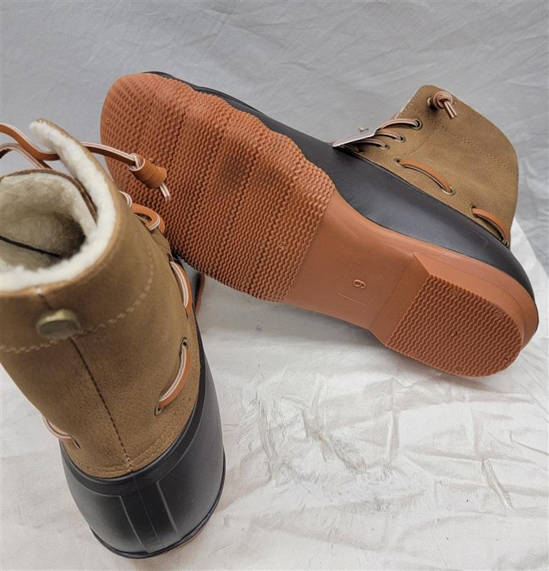 NWT Seven 10 Hollis leather duck boots Brown 119417