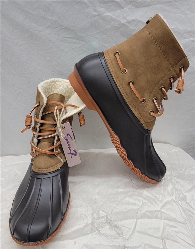 NWT Seven 10 Hollis leather duck boots Brown 119417