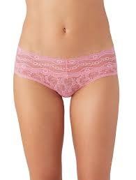 NWT b.tempt'd by Wacoal S Lace Kiss Hipster Panty Pink 119472