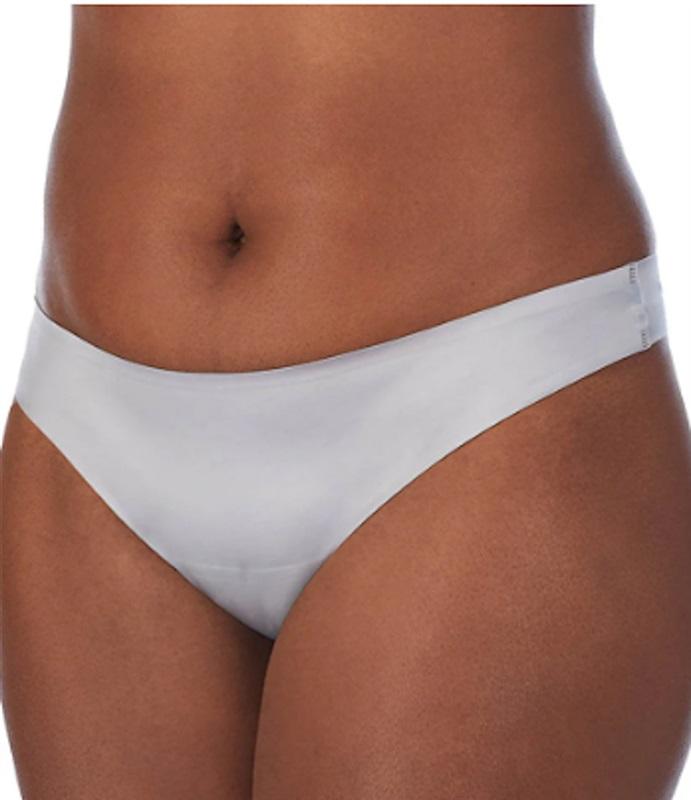 NWT Le Mystere XL Satin & Mesh Thong 8816 Silver 119487