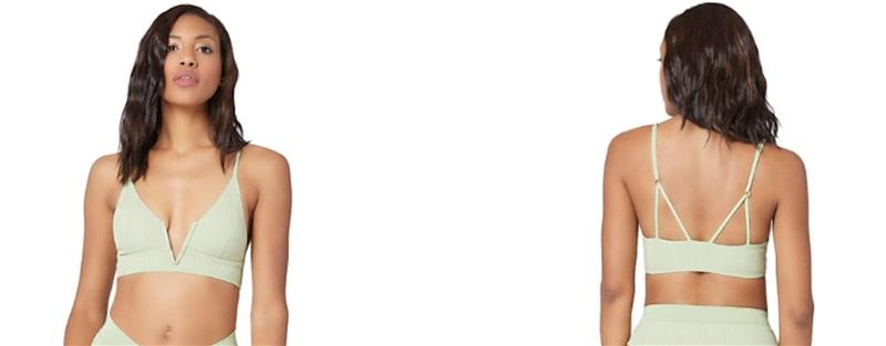 NWT L*Space DD Siren Bikini Top Swimsuit LIO Green 119497