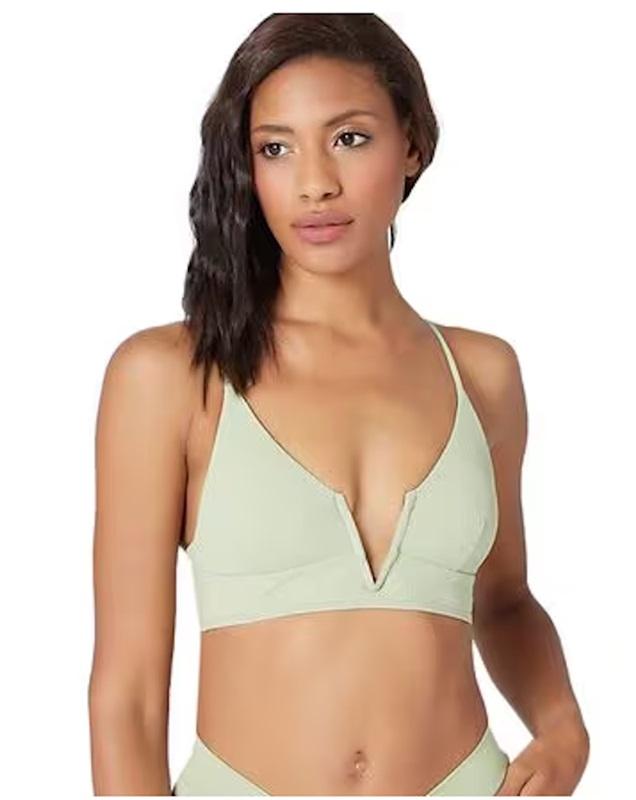 NWT L*Space DD Siren Bikini Top Swimsuit LIO Green 119497