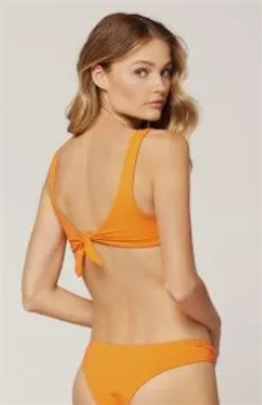 NWT L*Space S Turner Bikini Swim Top tangerine Orange 119499